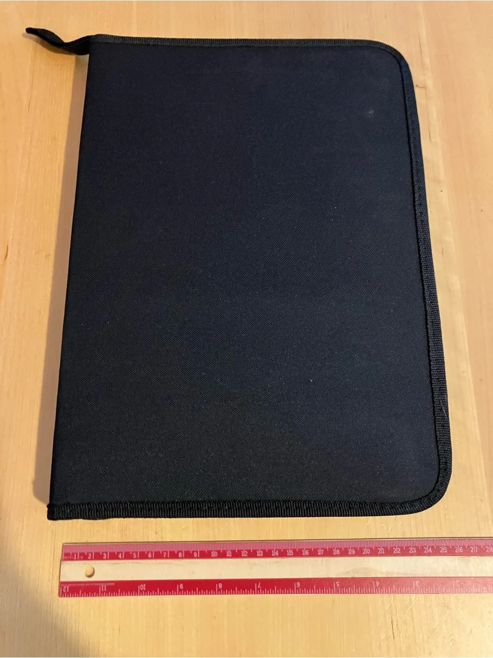 Black Zippered Canvas Prtfolio with 40 Pockets on 6 Pages